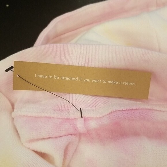 💕REFORMATION💕 Tanner Classic Hoodie  Creamsicle Pink Yellow Tie Dye Small NWT - Picture 12 of 14